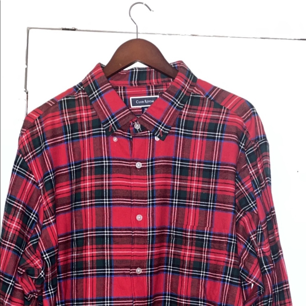 CLUB ROOM Tartan Plaid Flannel…. Size XXL